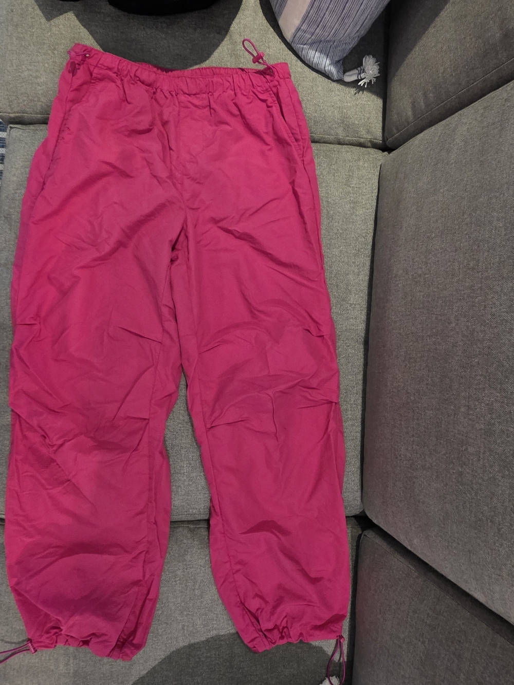 Zoe + PHOEBE Women's Bright Pink Elastic-Waist Jogger Pants